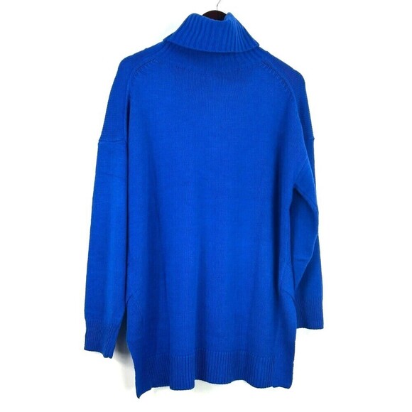 Nine West Womens Size M Blue Turtleneck Sweater Soft Chunky Knit Comfort Cozy H2 - Picture 6 of 12